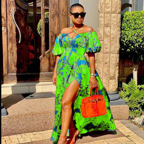 African Women Elegant Dashiki Maxi Dress-Veeddydropshipping