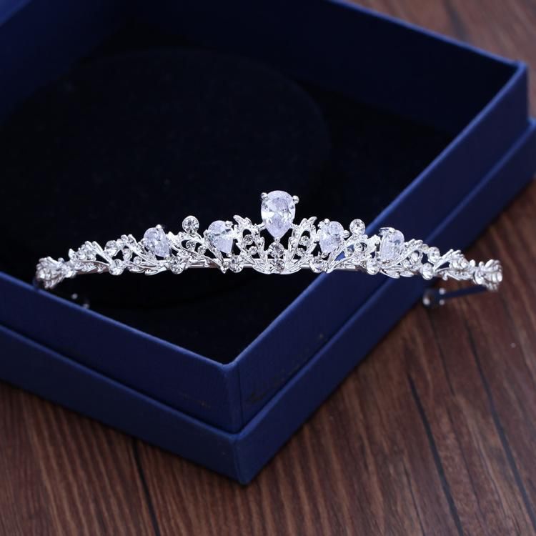 Zircon Bridal Headpiece  Wedding Crown Hair Accessories -JW00523-Veeddydropshipping