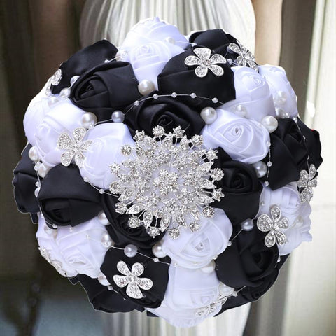 Artificial Wedding Bouquets Flower Rhinestone-HA00748-Veeddydropshipping