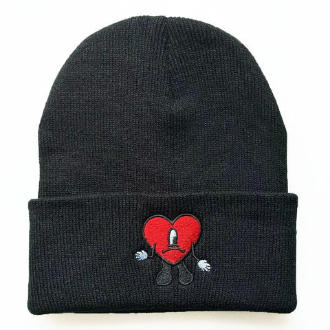 Autumn Winter Warm Hat Bad Bunny Embroidery-MF00990-Veeddydropshipping