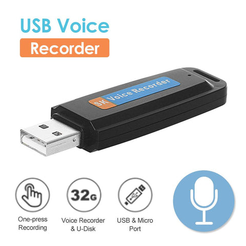 Professional Rechargeable U-Disk Portable USB Digital Audio Voice Recorder-CE01214-Veeddydropshipping