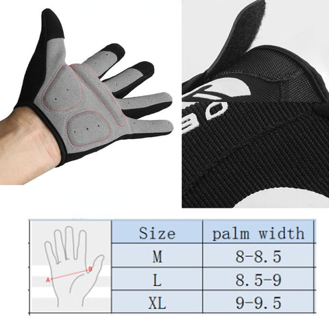 Cycling Anti-slip Full Finger Gloves MTB Bike Gloves Pad Men Women Breathable -OS01023-Veeddydropshipping