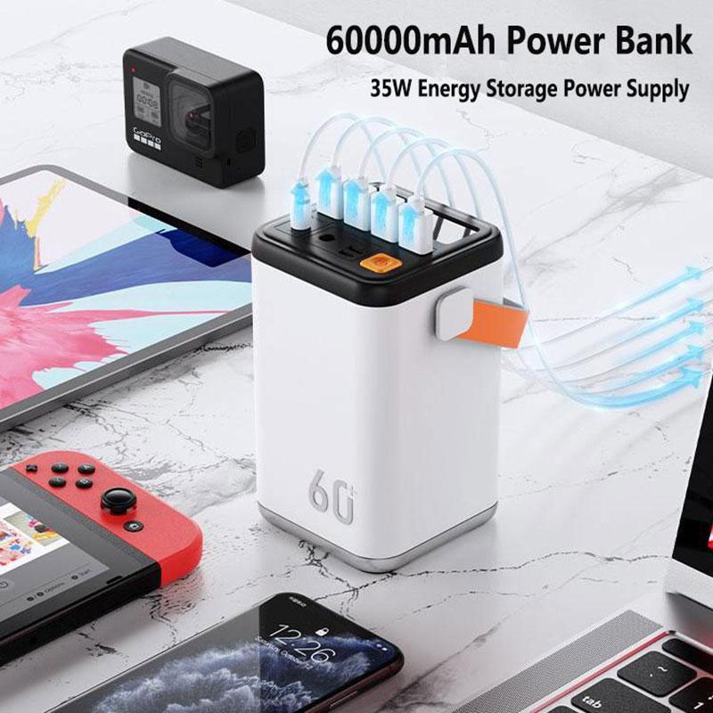 Xiaomi 60000mah Large-capacity Power Bank 35w Energy Storage Power Supply Outdoor Mobile Power-PA00466-Veeddydropshipping