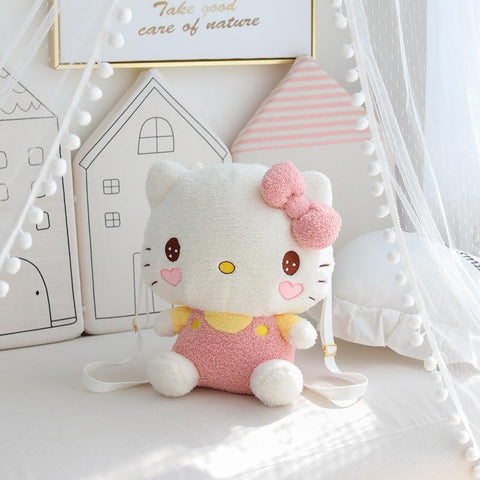 Kawaii Kitten Plush Backpacks Cute Stuffed Pink Purple Cartoon-TB00091-Veeddydropshipping