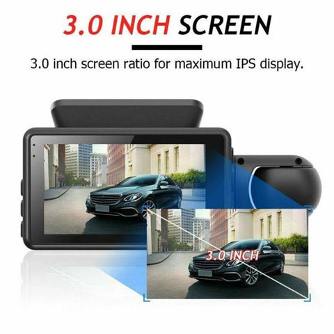 Car Driving Recorder Dual Camera HD Inside Front Rear Camera Wide Angel-AM00704-Veeddydropshipping