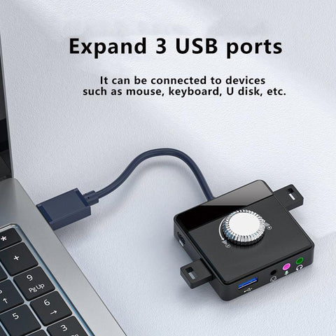 External Sound Card  Volume Adjustable Audio Adapter-CO00165-Veeddydropshipping