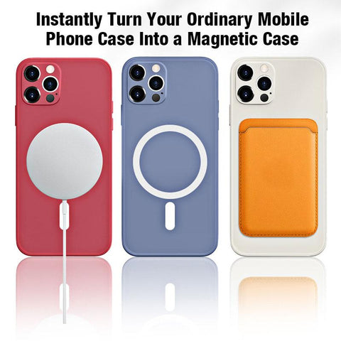 2pcs/lot Magnetic Circle Sticker for Magsafe Magnet Phone Wireless Charging Ring Sheet Disk for iPhone-PA00038-Veeddydropshipping