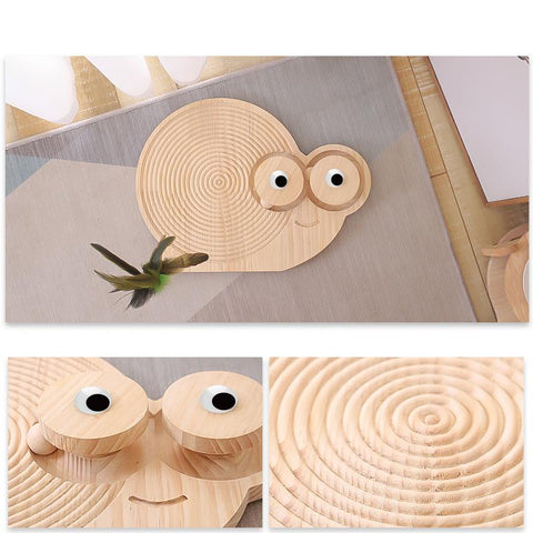 Solid Wood Cat Scratcher Turntable Tracks-HA01439-Veeddydropshipping