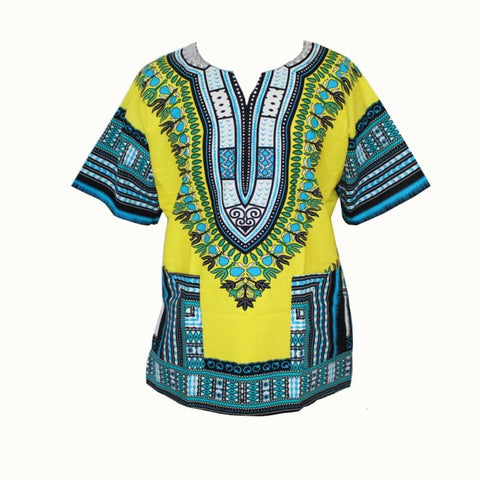 African Fashion Dashiki Design Floral Dress-WF01664-Veeddydropshipping