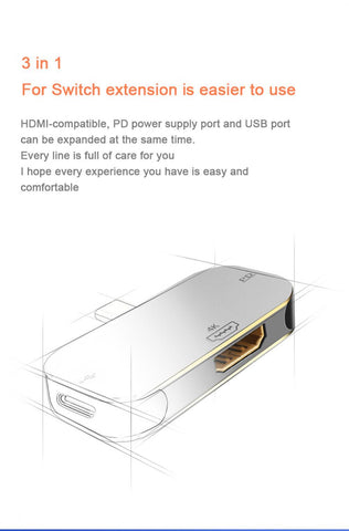 Expansion dock suitable projection screen mini hub-CO00121-Veeddydropshipping