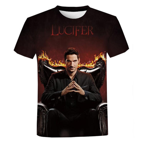 Shirt TV Show Lucifer Oversize T Shirt Hombre-MF00155-Veeddydropshipping