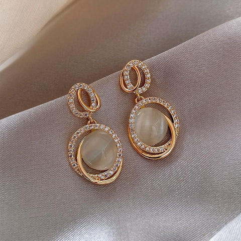 Moon Dangle Earrings  Pendant Earring Girl Party Jewelry Gift -JW00286-Veeddydropshipping
