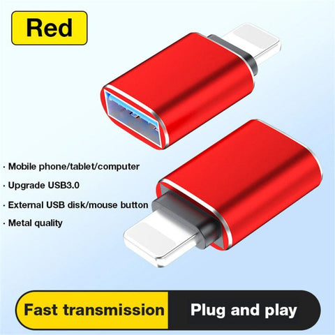 1pc USB3.0 OTG Adapter Male to USB 3.0 Mobile Phone Adapters For iPhone 14 13 12 11 Pro-PA00983-Veeddydropshipping