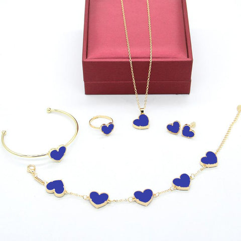 5pcs/Set Flower Pattern Designer Women Jewelry Set  -JW00336-Veeddydropshipping