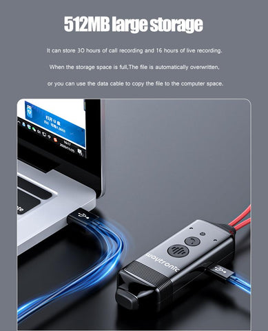 Mobile Phone Call Recording Bluetooth Headphone-Veeddydropshipping