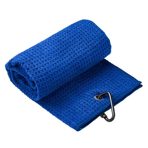 Golf Towel Waffle Pattern Cotton With Carabiner Cleaning Towels Microfiber Hook -OS00199-Veeddydropshipping