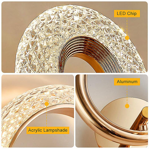 Crystal Wall Lights Round/Oval LED Wall Lamp-HA00206-Veeddydropshipping
