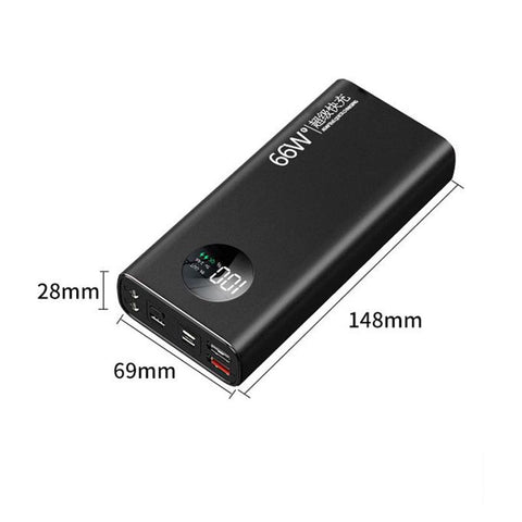 Portable Power Bank 66W Super Fast Charging Digital Display-Veeddydropshipping