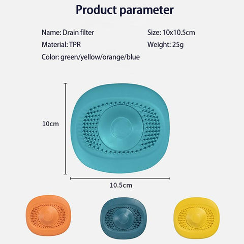 Sink Drain Silicone Strainer Deodorant Plug Hair Catchers-HA01039-Veeddydropshipping