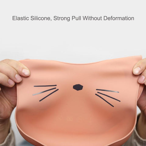 Waterproof Soft Baby Kids Silicone Bibs Cute Cartoon Printed Adjustable-TB00477-Veeddydropshipping