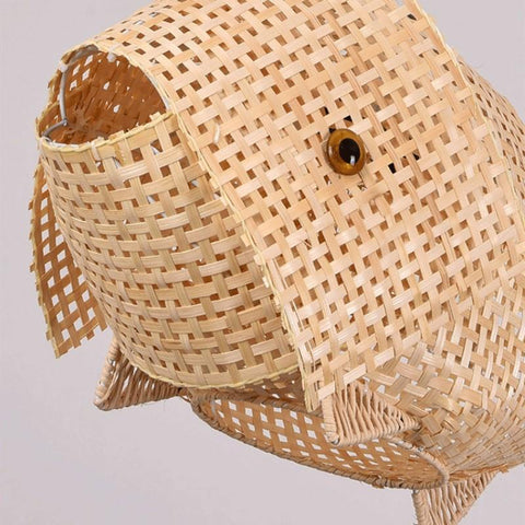Chandelier Handmade Bamboo Rattan-TI00402-Veeddydropshipping