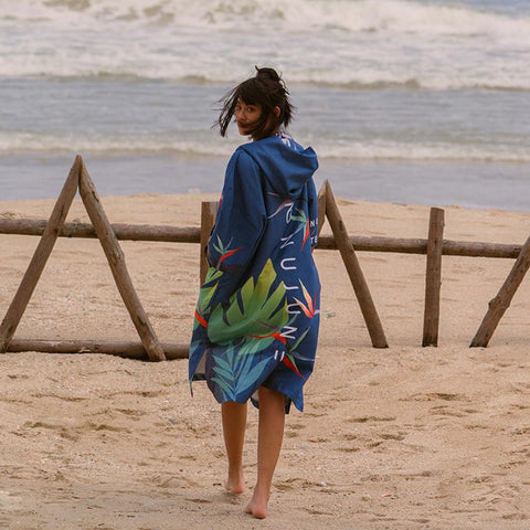 Microfiber Changing Bathrobe Cloak Wetsuit Beach Poncho Towel Outdoor Absorbent -OS00072-Veeddydropshipping