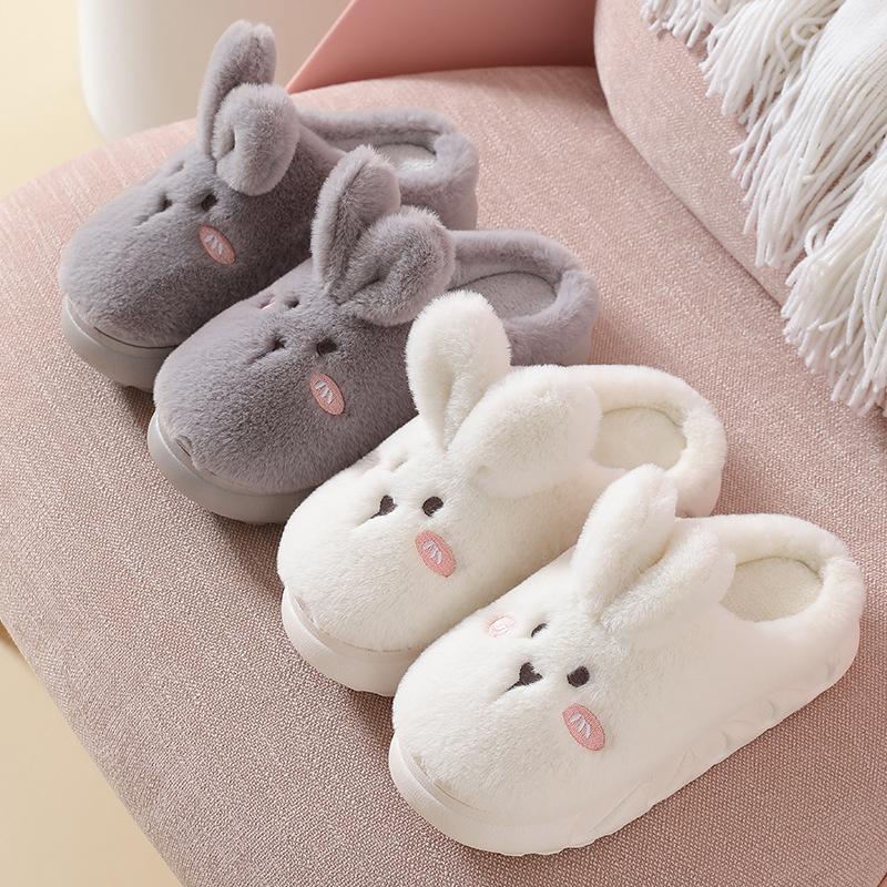 Women Lovely Bunny Rabbit Slides Indoor Bedroom Platform-BS01079-Veeddydropshipping