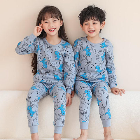 Kids Pajamas Christmas Sleepwear for Boys Girls Cotton Set Autumn-TB01074-Veeddydropshipping