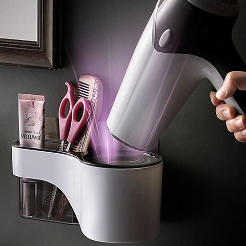 Wall Mounted Hair Dryer Holder For Bathroom Shelf-HA00898-Veeddydropshipping