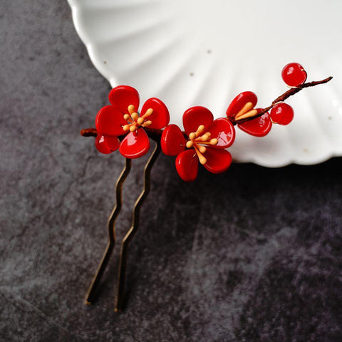 Hairpins Wedding Hair Accessories Rose Flower Hair Jewelry -JW00493-Veeddydropshipping