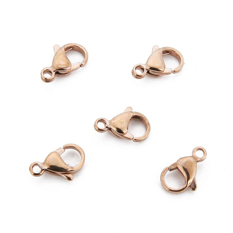 Stainless Steel Polished Tone Lobster Connector DIY Jewelry Findings-JW01601-Veeddydropshipping