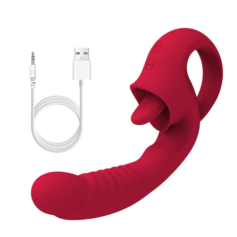 Clitoral Licking G Spot Vibrator Realistic Dildo Clitoralis Stimulator  -BH01255-Veeddydropshipping