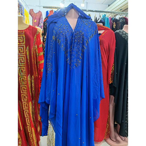 African Chiffon Maxi Dress for Women-WF01670-Veeddydropshipping