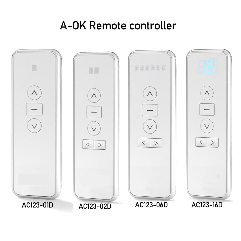 A-OK AC123 01/02/06/16-Channel Remote Controller forAok Electric curtian-TI01074-Veeddydropshipping