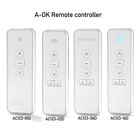 A-OK AC123 01/02/06/16-Channel Remote Controller forAok Electric curtian-TI01074-Veeddydropshipping
