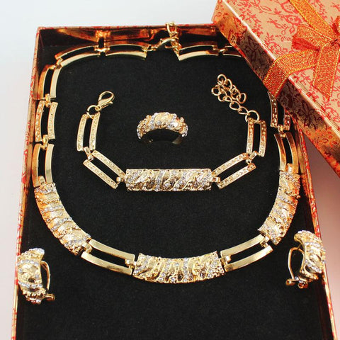 African Beads   Crystal  Bracelet Jewelries Set  -JW00362-Veeddydropshipping