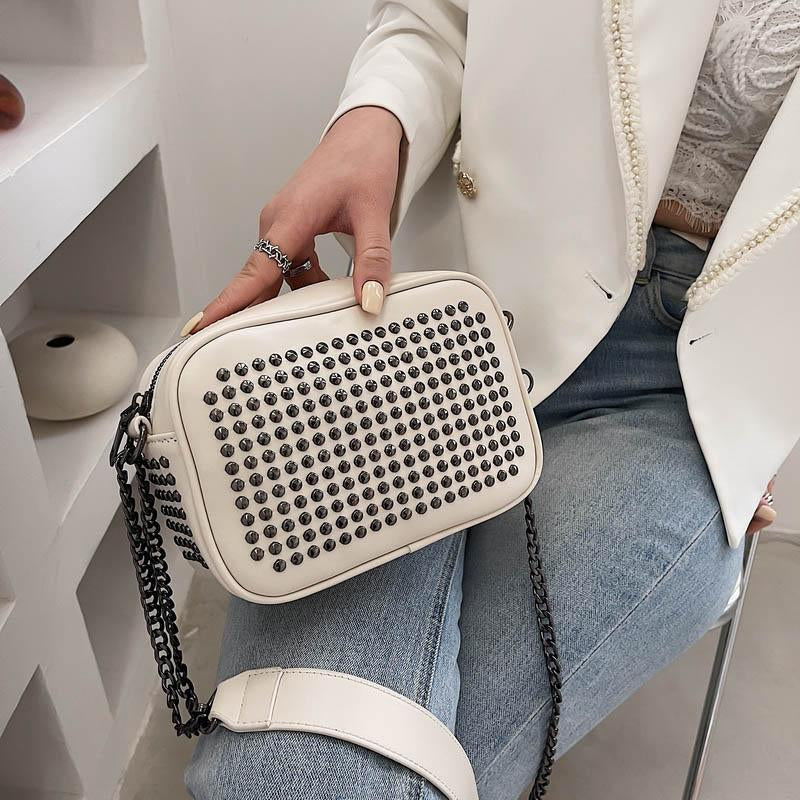 Handbag Purse PU Leather Zipper Clutches Pouch Retro Chain-BS00211-Veeddydropshipping