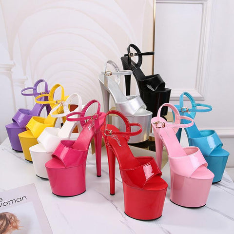 Dance Shoes Stripper High Heels  Sandals Party Club 20 CM Platform-BS00844-Veeddydropshipping