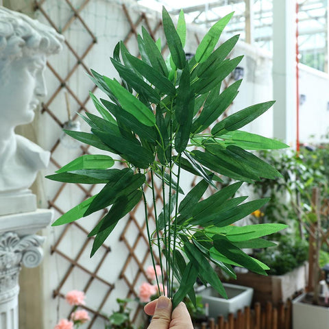 Artificial Bamboo Leaf Fake Branches Green Plants-HA00713-Veeddydropshipping