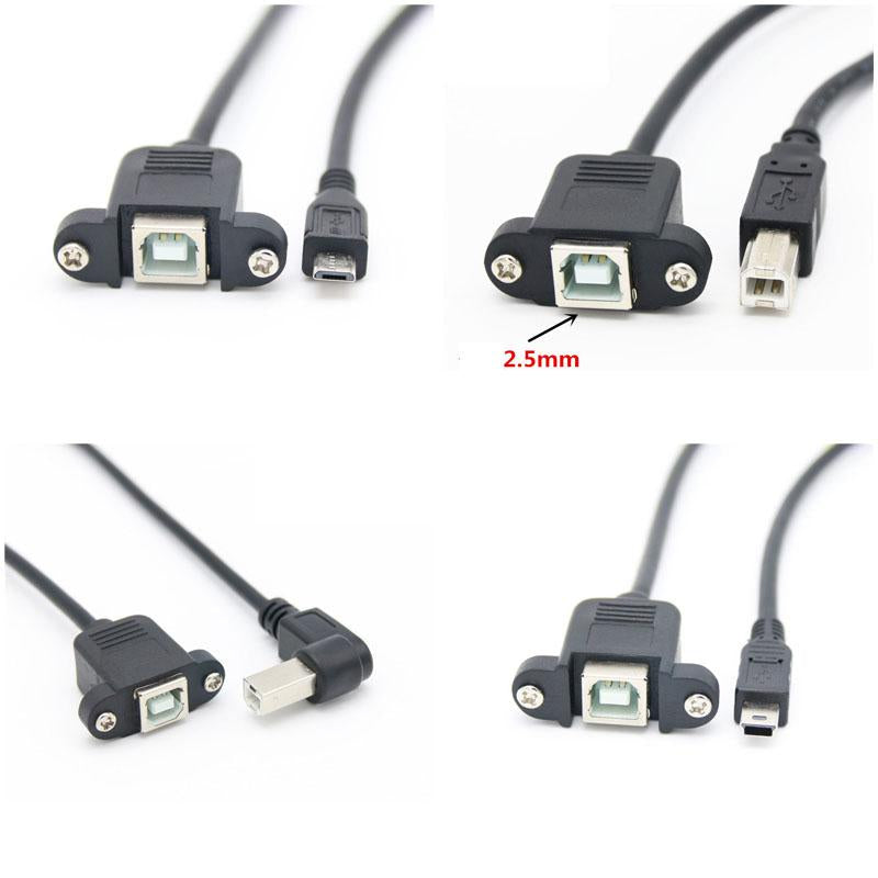 USB 2.0 B Male to USB B Female Printer Panel -CE00030-Veeddydropshipping