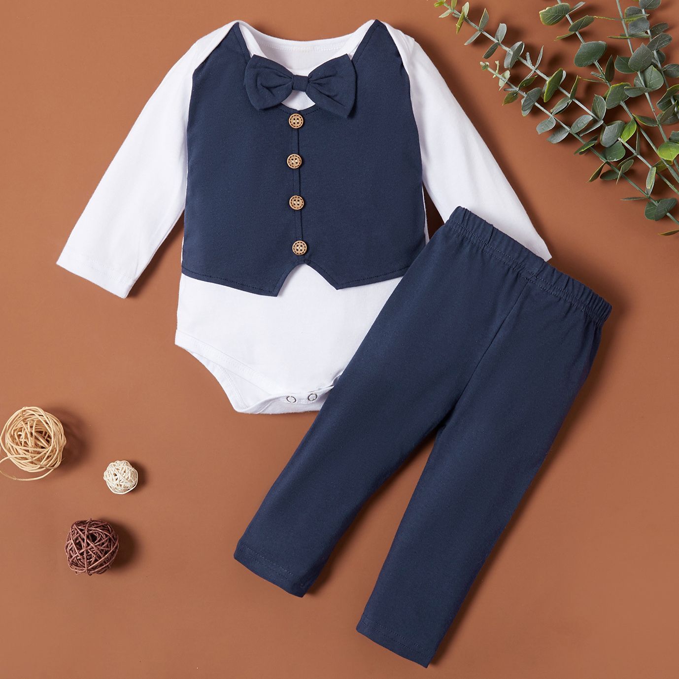 Baby Boys Outfit Set Newborn Toddler Kids Gentleman Wedding Party-Veeddydropshipping-1