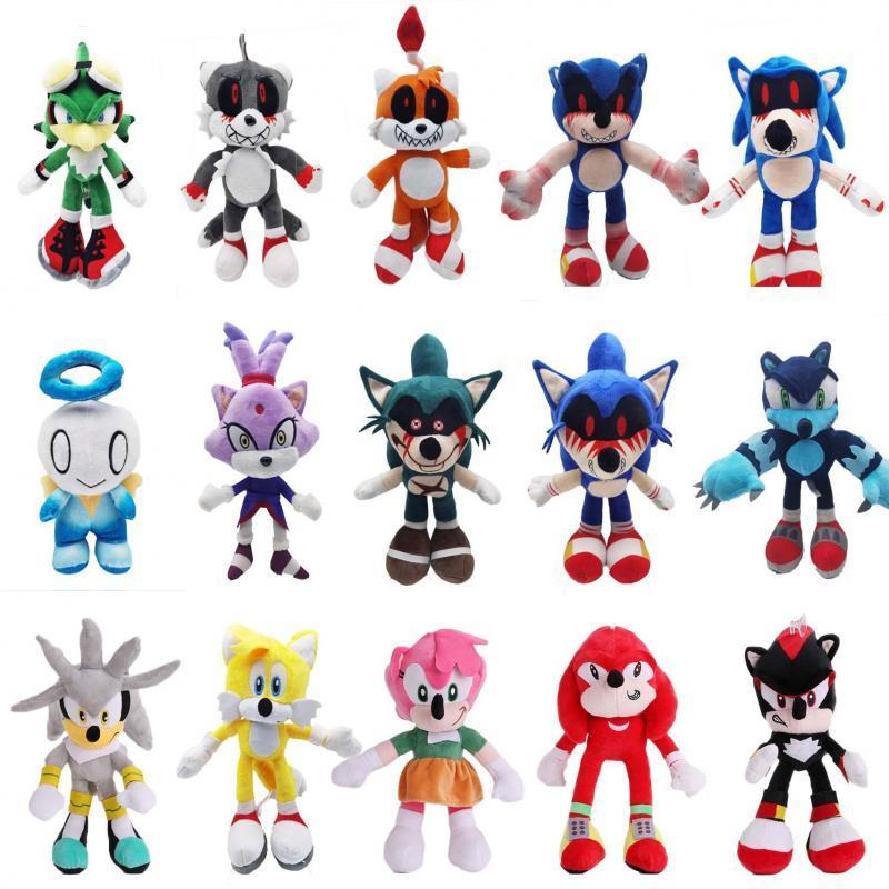 20-40 Cm Super Sonic The Hedgehog Soft Stuffed Plush Doll Cartoon-TB01565-Veeddydropshipping