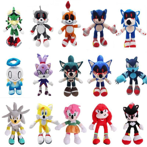 20-40 Cm Super Sonic The Hedgehog Soft Stuffed Plush Doll Cartoon-TB01565-Veeddydropshipping