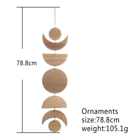 Wooden Moon Phase Garland Wall Decor-HA00234-Veeddydropshipping