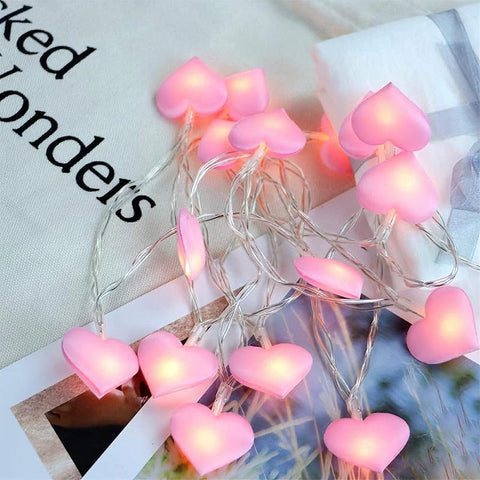 10/20leds LED Love String Lights Pink Purple Blue Christmas Wedding Birthday-TI00926-Veeddydropshipping