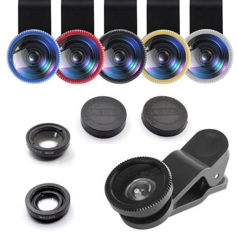 3-in-1 Phone Fisheye lens 0.67x Wide Angle Zoom With Clip Universal-PA01236-Veeddydropshipping