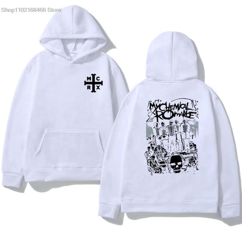 Printed sweatshirt hip-hop trend black hooded pullover-Veeddydropshipping