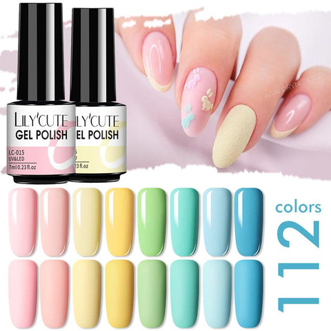 7ml Glitter UV Gel Nail Polish Semi Permanent Nude Color -BH01002-Veeddydropshipping