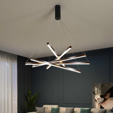 Minimalist Line Iron Chandelier Light-TI00325-Veeddydropshipping