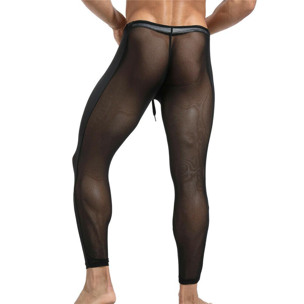 Transparent Man Underwear Breathable Men&#39;s Lingerie Leggings Sleep-MF01549-Veeddydropshipping
